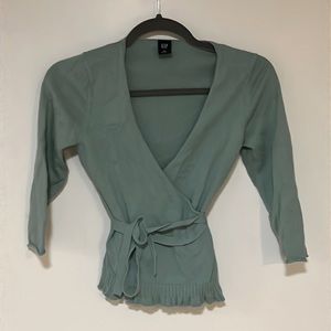 XS Gap Wrap Around Teal/Aqua Sweater